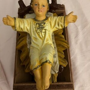 Vintage chalk  baby Jesus